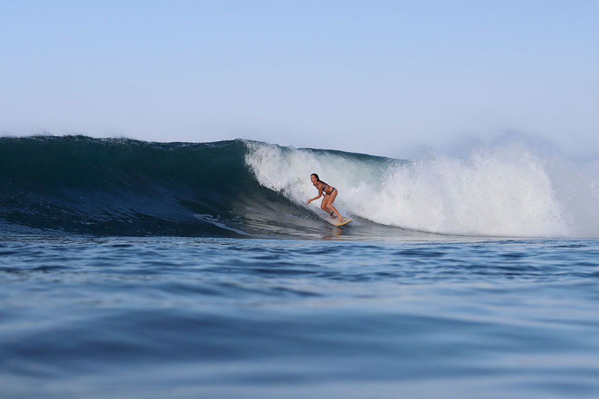 Surfing at Two Brothers Surf Resort