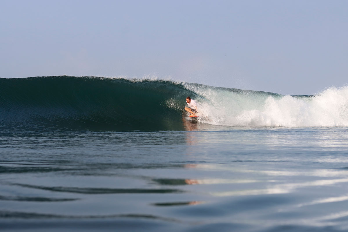 Surfing at Two Brothers Surf Resort